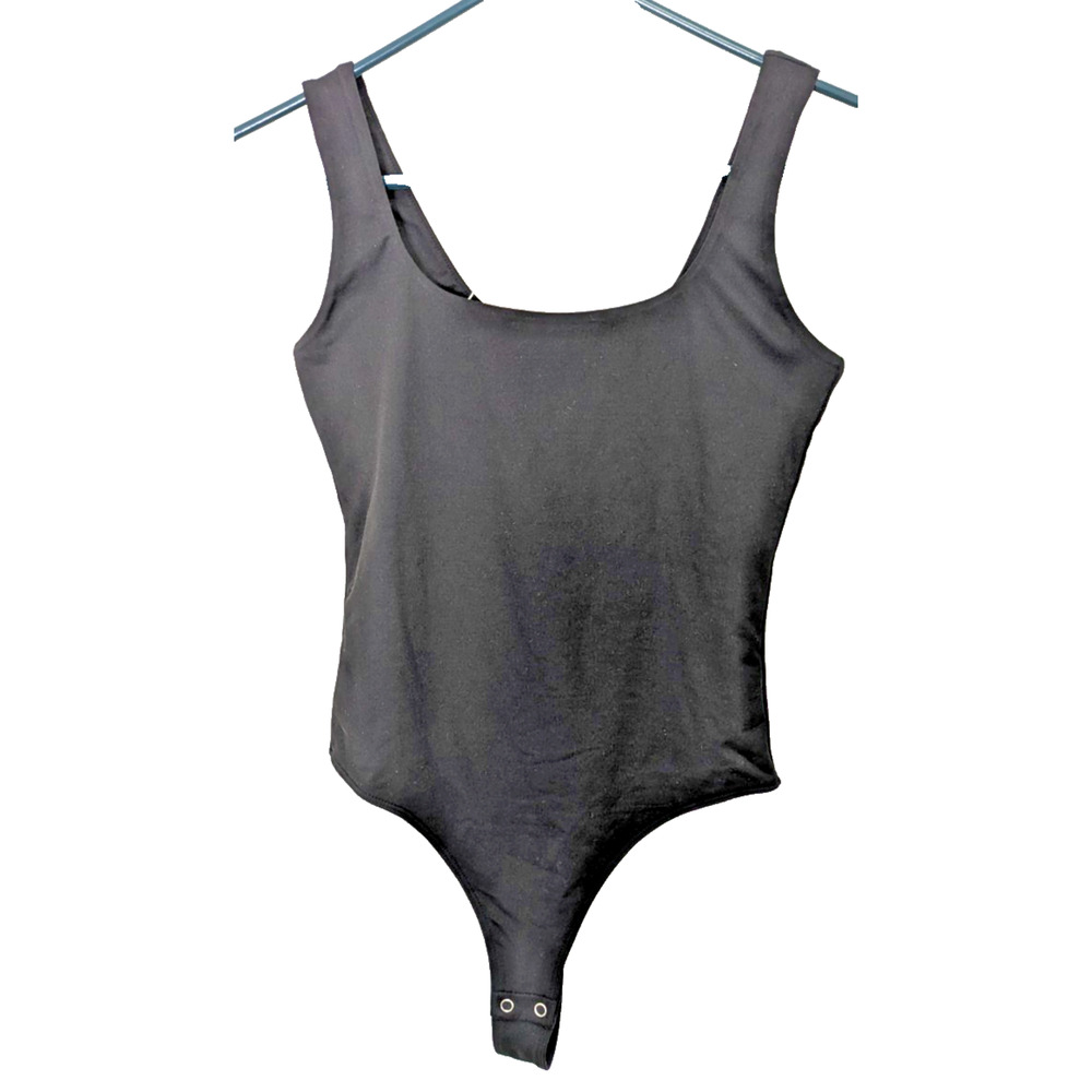 Womens Thong Bodysuit Black Small Minimalist Coquette Festival Goth Egirl